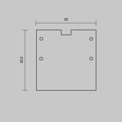 Комплект заглушек (для профиля 59×59) 2 шт., ALM-5959-EC 642058 Maytoni цвет LED K, световой поток Lm фото 3