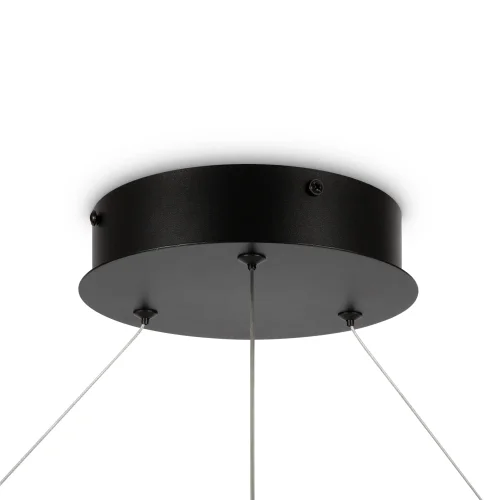 Светильник подвесной LED Rim MOD058PL-L65BK Maytoni чёрный 1 лампа, основание чёрное в стиле современный хай-тек минимализм кольца фото 4