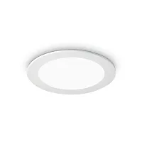 Светильник точечный GROOVE FI 20W ROUND 4000K Ideal Lux белый на 1 лампу, основание белое в стиле современный 