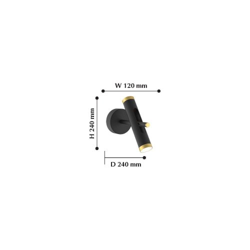 Бра LED Duplex 2324-2W Favourite чёрный на 2 лампы, основание чёрное в стиле современный  фото 2