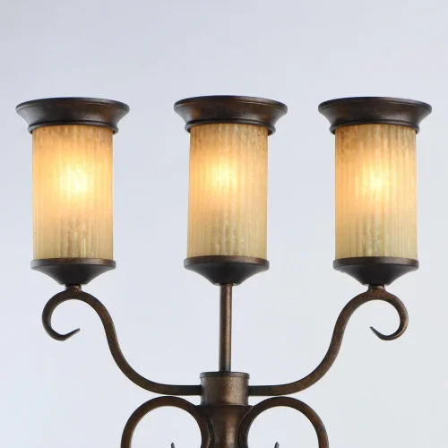 Настольная лампа Айвенго 669031403 Chiaro без плафона 3 лампы, основание коричневое металл в стиле ковка кантри  фото 5