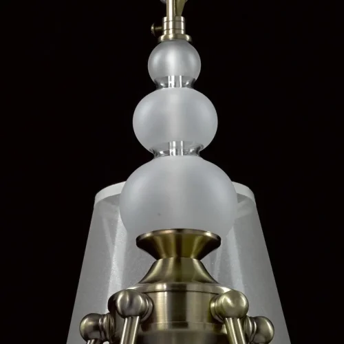 Люстра подвесная Федерика 684012305 MW-Light бежевая на 5 ламп, основание античное бронза в стиле классический  фото 8