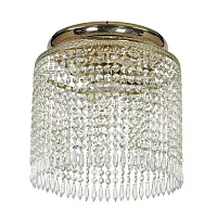 Люстра хрустальная потолочная LED Stella LE 1.2.30.503 G Arti Lampadari без плафона прозрачная на 3 лампы, основание золотое в стиле классический 