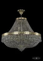 Люстра потолочная хрустальная 19271/H1/70IV G Bohemia Ivele Crystal прозрачная на 22 лампы, основание золотое в стиле классика sp