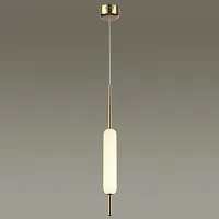 Светильник подвесной LED Reeds 4794/12L Odeon Light белый 1 лампа, основание бронзовое в стиле современный трубочки