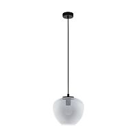 Светильник подвесной Priorat 39657 Eglo прозрачный 1 лампа, основание чёрное в стиле современный 