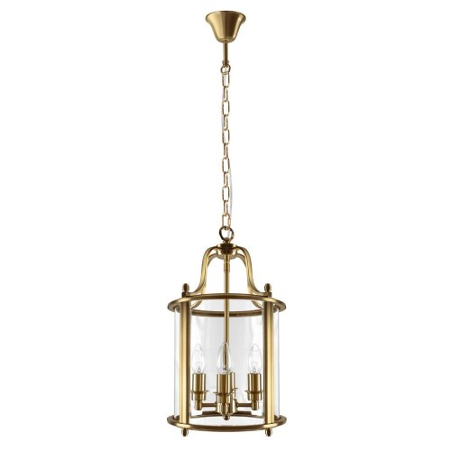 Светильник подвесной Lighthouse 10456/4 AB LOFT IT прозрачный на 4 лампы, основание бронзовое в стиле классический арт-деко Светильник подвесной Lighthouse 10456/4 AB LOFT IT прозрачный на 4 лампы, основание бронзовое в стиле классический арт-деко