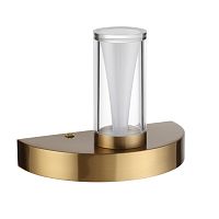 Бра с выключателем LED Defance 7144/5WL Odeon Light прозрачный на 1 лампу, основание бронзовое в стиле классический современный Бра с выключателем LED Defance 7144/5WL Odeon Light прозрачный на 1 лампу, основание бронзовое в стиле классический современный