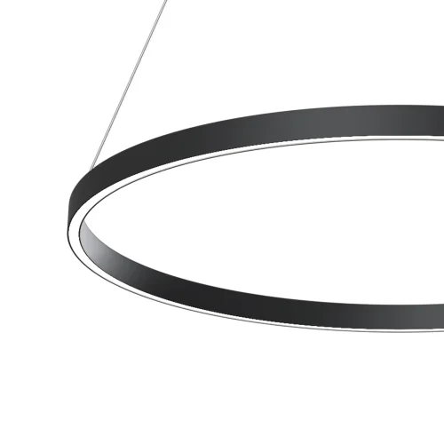 Светильник подвесной LED Rim MOD058PL-L42BK Maytoni чёрный 1 лампа, основание чёрное в стиле современный хай-тек минимализм кольца фото 2