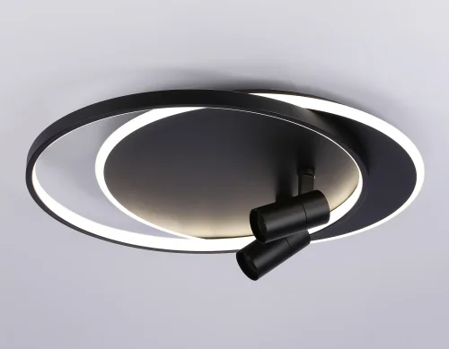 Светильник потолочный LED с пультом FL51393 Ambrella light чёрный 1 лампа, основание чёрное в стиле хай-тек современный  фото 7