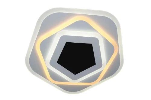 Люстра потолочная LED с пультом 81033/5C Natali Kovaltseva белая на 1 лампа, основание белое в стиле хай-тек с пультом фото 4