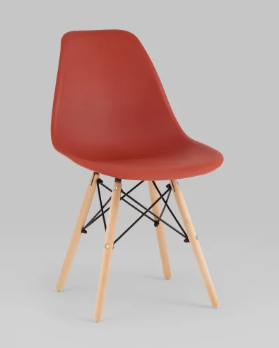 Стул EAMES, терракотовый УТ000039374 Stool Group, /, ножки/массив бука/бежевый, размеры - *815***460*530 фото 9