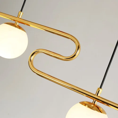 Светильник подвесной Collana 4037-4P F-promo белый 4 лампы, основание золотое в стиле современный  фото 5