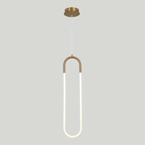 Светильник подвесной LED LSP-8692 Lussole белый 1 лампа, основание матовое золото в стиле хай-тек 