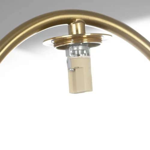 Настольная лампа Cleburne LSP-0612 Lussole белая 1 лампа, основание бронзовое металл в стиле современный  фото 2