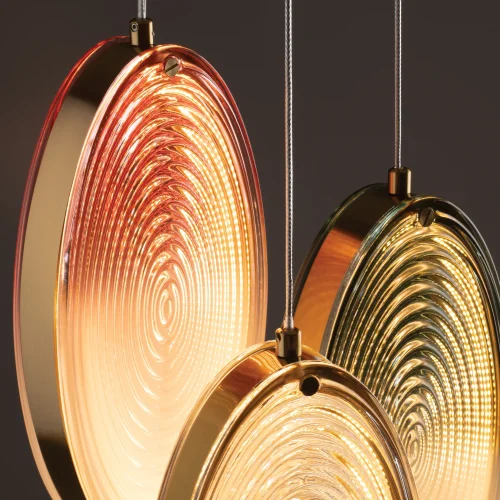 Светильник подвесной LED Lolli FR6139PL-L24BS Freya разноцветный на 1 лампу, основание латунь в стиле современный каскад фото 9