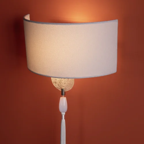 Бра Agate FR2052WL-02N Freya серый на 2 лампы, основание никель в стиле классический прованс фото 4