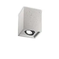 Светильник накладной OAK PL1 SQUARE CEMENTO Ideal Lux серый на 1 лампу, основание серое в стиле современный квадратный