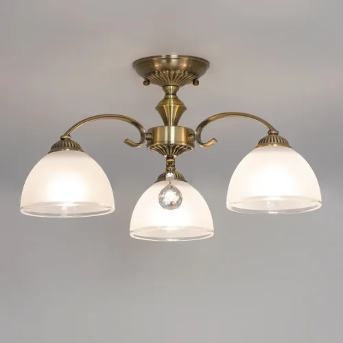 Люстра потолочная Франческа CL417133 Citilux белая на 75 ламп, основание бронзовое в стиле классический  фото 2