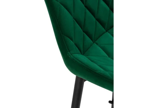 Полубарный стул Баодин Б/К зеленый / черный 517167 Woodville, зелёный/велюр, ножки/металл/чёрный, размеры - ****500*560 фото 6