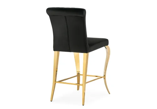 Полубарный стул Joan black / gold 15388 Woodville, чёрный/велюр, ножки/металл/золотой, размеры - ****470*640 фото 4
