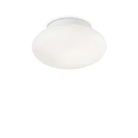 Потолочный светильник уличный BUBBLE PL1 Ideal Lux уличный IP44 белый на 1 лампу, плафон белый в стиле современный E27