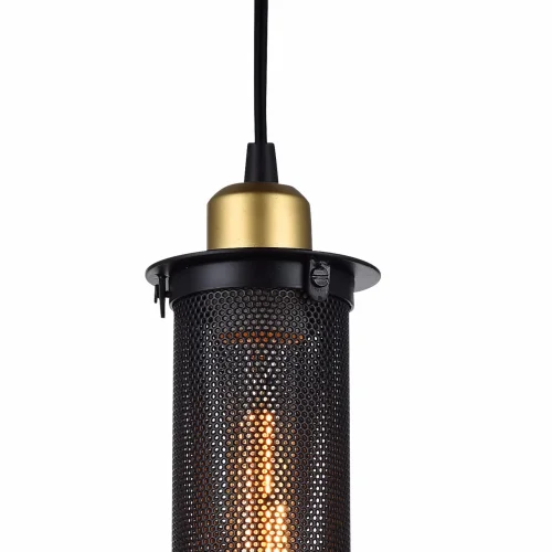 Светильник подвесной лофт Strainer 1788-1P Favourite чёрный 1 лампа, основание чёрное в стиле лофт  фото 3