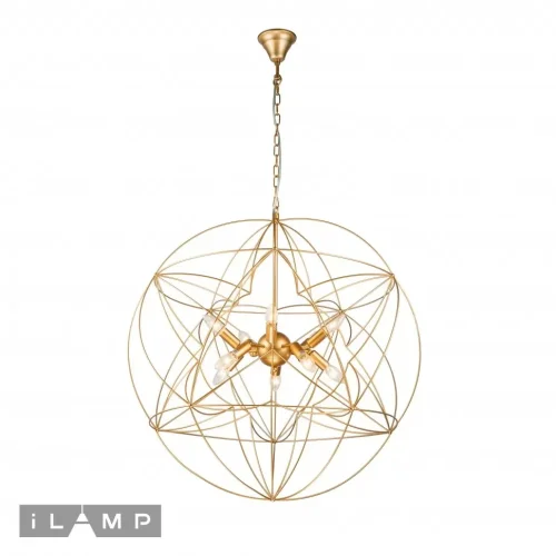 Люстра подвесная Element 8777-800 GL iLamp золотая на 10 ламп, основание золотое в стиле современный 