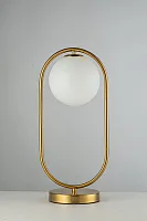 Настольная лампа Candiolo H 4.1.T1 B Arti Lampadari белая 1 лампа, основание золотое металл в стиле современный 