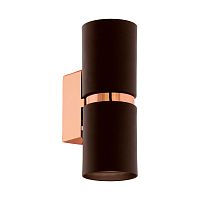 Бра LED PASSA 95371 Eglo коричневый 2 лампы, основание медь красное коричневое в стиле минимализм современный 