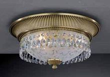 Люстра потолочная  PL 6200/3 Reccagni Angelo белая на 3 лампы, основание античное бронза в стиле классический 