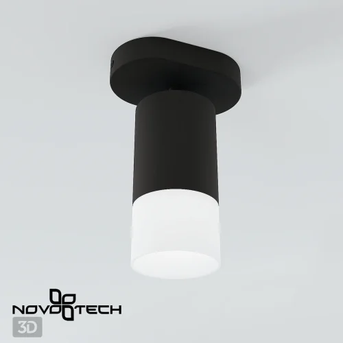 Спот с 1 лампой Flax 370735 Novotech чёрный GU10 в стиле хай-тек современный  фото 4