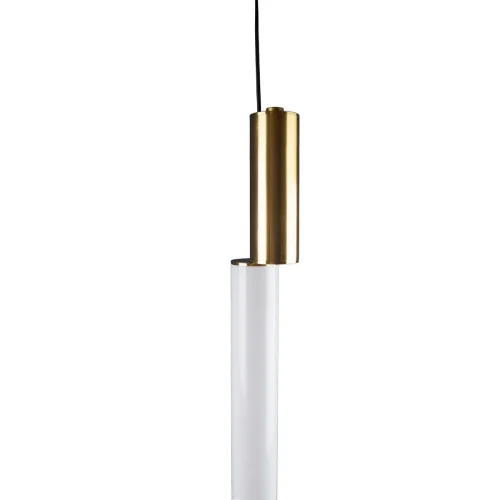 Светильник подвесной LED Alion 10051 Gold LOFT IT белый на 1 лампу, основание золотое в стиле современный хай-тек трубочки фото 2