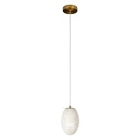 Светильник подвесной Пебл / Pebble 10532P LOFT IT бежевый на 1 лампу, основание бронзовое в стиле современный 