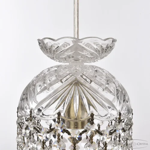 Светильник подвесной 14781P/11 Pa Drops Bohemia Ivele Crystal прозрачный 1 лампа, основание бронзовое в стиле классический drops фото 3