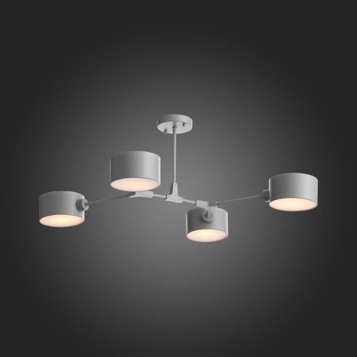 Люстра потолочная Gimento SLE183702-04 Evoluce серая на 4 лампы, основание серое в стиле модерн  фото 4