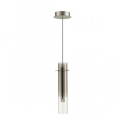 Светильник подвесной LED Shiny 5062/5LA Odeon Light серый чёрный 1 лампа, основание хром серебряное в стиле современный трубочки