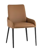 Стул Челси, экокожа, коричневый УТ000025612 Stool Group, коричневый/экокожа, ножки/металл/чёрный, размеры - ****500*505