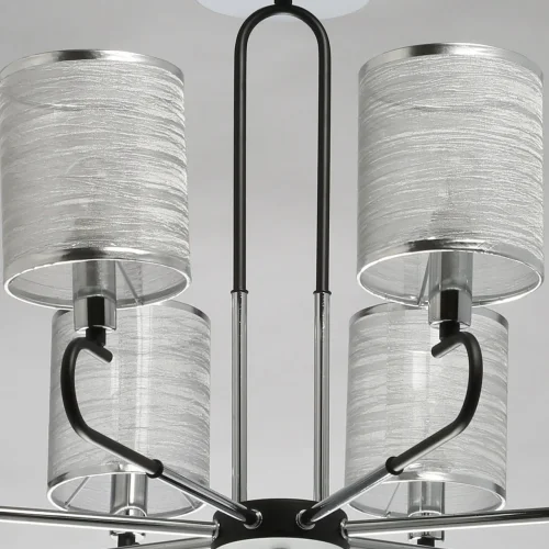 Люстра потолочная Конрад 667012508 DeMarkt серебряная на 8 ламп, основание хром в стиле современный  фото 6