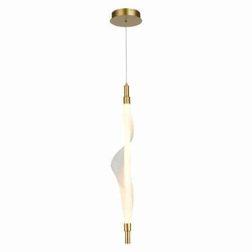 Светильник подвесной LED Alba SL6109.213.01 ST-Luce белый 1 лампа, основание золотое в стиле современный 
