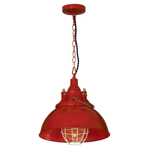 Светильник подвесной лофт LSP-9895 Lussole красный 1 лампа, основание чёрное красное в стиле лофт  фото 2