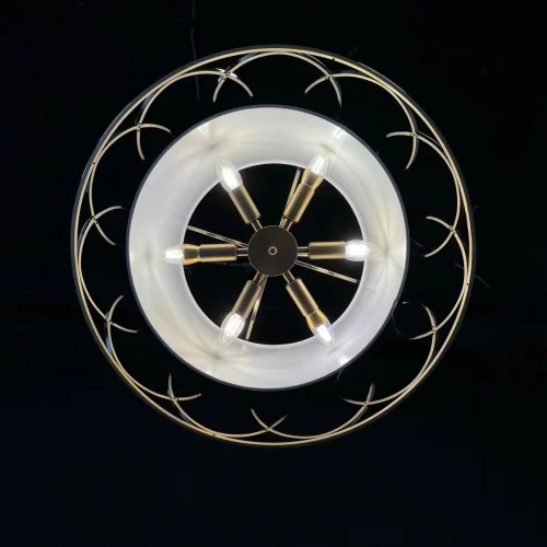 Светильник подвесной Antic 147882-22 ImperiumLoft золотой белый 6 ламп, основание золотое в стиле современный  фото 4