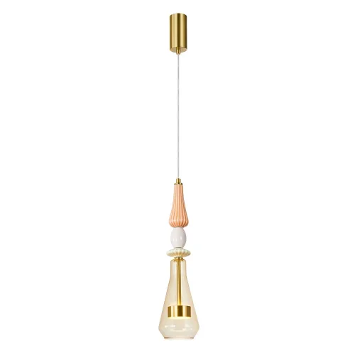 Светильник подвесной LED Coral A2405SP-8YL Arte Lamp жёлтый на 1 лампу, основание латунь в стиле современный выдувное