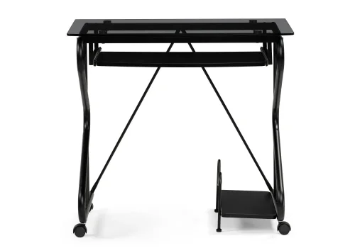 Компьютерный стол Gera black 15787 Woodville столешница чёрная из стекло фото 2