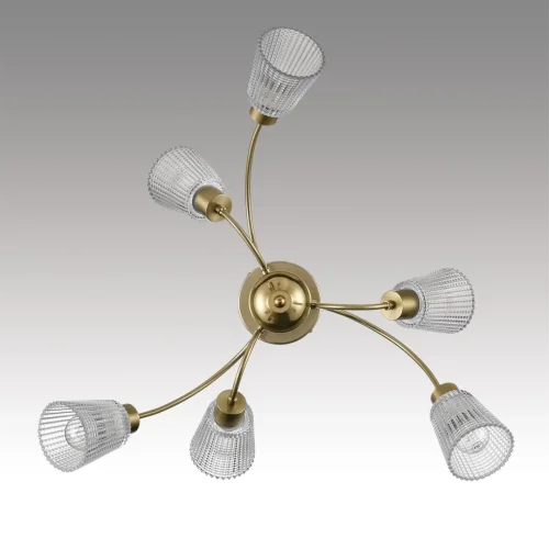 Люстра потолочная Imana 8154/6C Lumion на 6 ламп, основание медь в стиле современный фото 5