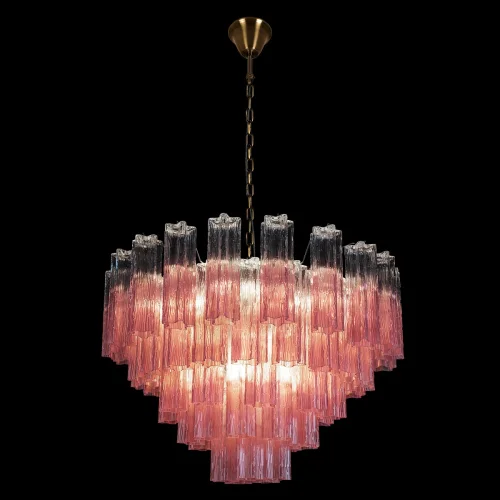 Люстра подвесная Мурано / Murano 10580/800 Clear pink LOFT IT розовая на 18 ламп, основание бронзовое в стиле арт-деко современный фото 2 Люстра подвесная Мурано / Murano 10580/800 Clear pink LOFT IT розовая на 18 ламп, основание бронзовое в стиле арт-деко современный фото 2