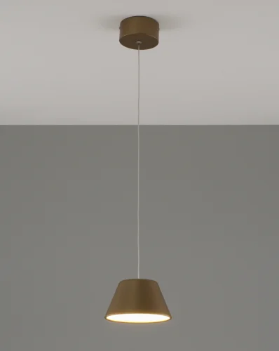 Светильник подвесной LED Atla V10890-PL Moderli золотой 1 лампа, основание золотое в стиле современный 