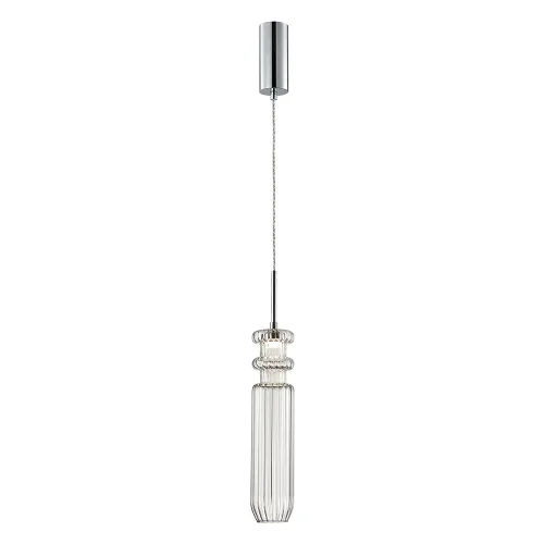 Светильник подвесной LED Crystal A2942SP-1CC Arte Lamp прозрачный на 1 лампу, основание хром в стиле современный трубочки