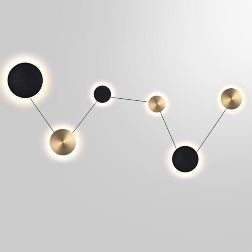 Бра LED Galaxy 7115/36WL Odeon Light чёрный на 1 лампу, основание чёрное в стиле хай-тек отражённый свет фото 4