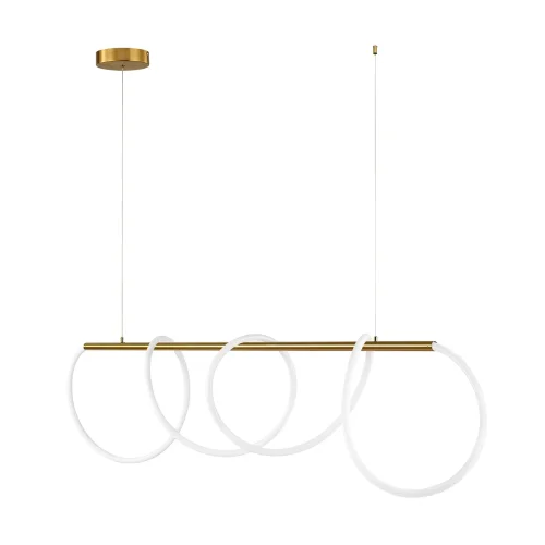 Светильник подвесной LED Thread 10388P/B Brass LOFT IT белый на 1 лампу, основание бронзовое в стиле хай-тек современный минимализм линейный гибкий неон фото 6